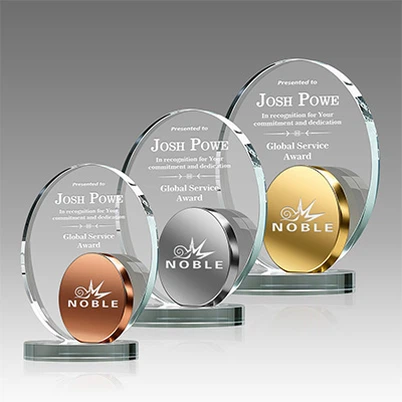 Трофеј кристалне овалне плакете